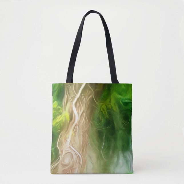 Bolso De Tela Tote Dream Light Green Tree (Anverso)