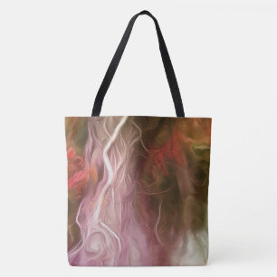 Bolso De Tela Tote Dream Light Red Tree
