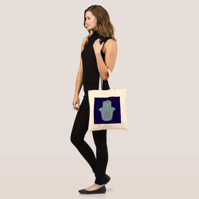 Bolso De Tela Tote Dual Hamsa (Anverso (modelo))