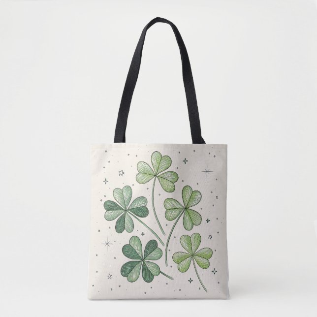 Bolso De Tela Tote Eco Lucky Clover (Anverso)