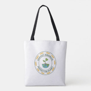 Bolso De Tela Tote ecológico: "Cosecha amabilidad, Protege la
