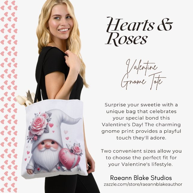Bolso De Tela Tote el día de San Valentín Gnome (Subido por el creador)