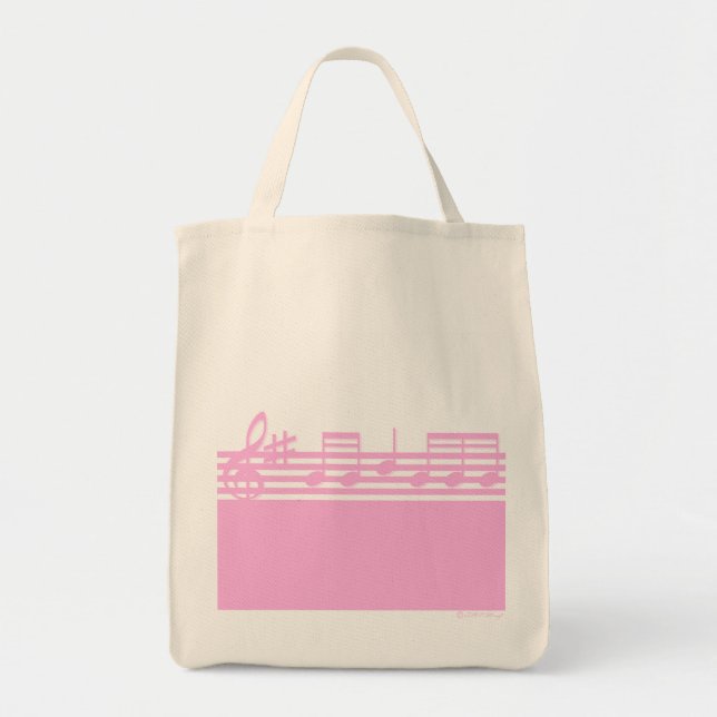 Bolso De Tela Tote él ruidosamente con MusicMinds (Frente)