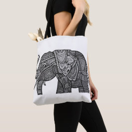 Bolso De Tela Tote elefante