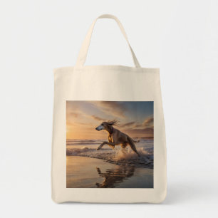 Bolso De Tela Tote elegante Saluki Grocery