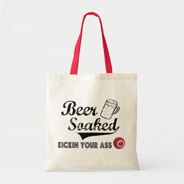 Bolso De Tela Tote empapado cerveza (Frente)