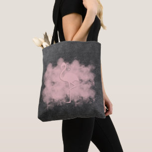 Bolso De Tela Tote en la nube de piel de color rosa Flamingo