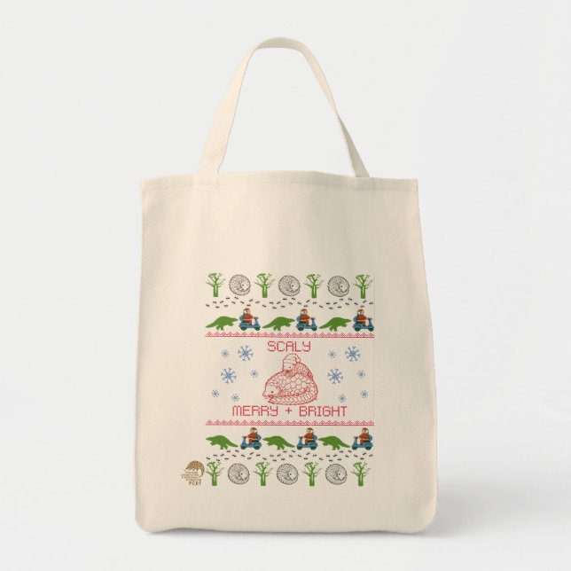 Bolso De Tela Tote escalofriante, merry y brillante (Frente)