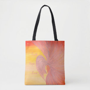 Bolso De Tela Tote - "esperanzado" por todo el arte de la