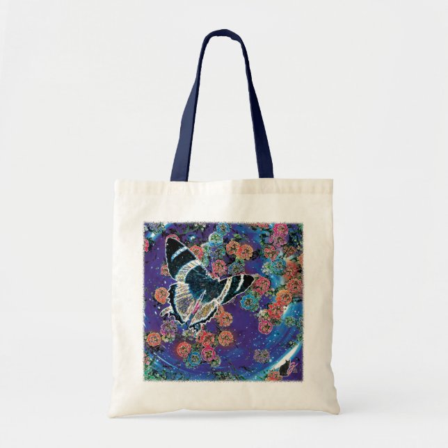 Bolso De Tela Tote estelar de las floraciones (Frente)
