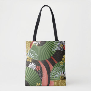 Bolso De Tela Tote estilo tela kimono japonés