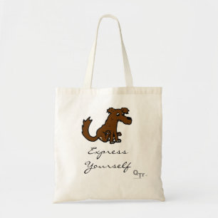Bolso De Tela Tote expreso del perro de Youself