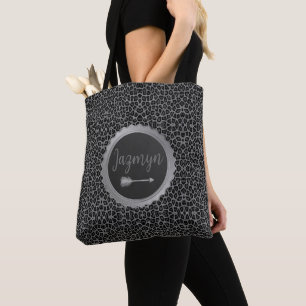 Bolso De Tela Tote Faux Fur Leopard personalizado