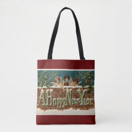 Bolso De Tela Tote Feliz Año Nuevo Angels