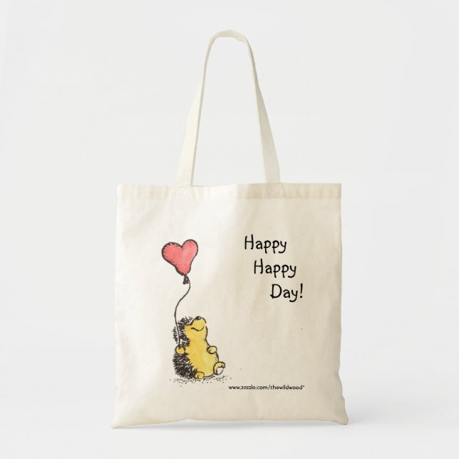 Bolso De Tela Tote feliz del día (Frente)