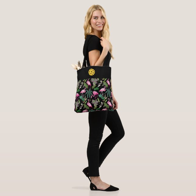 Bolso De Tela Tote Flamingo negro (Puesto)
