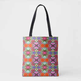 Bolso De Tela Tote Floral abstracto