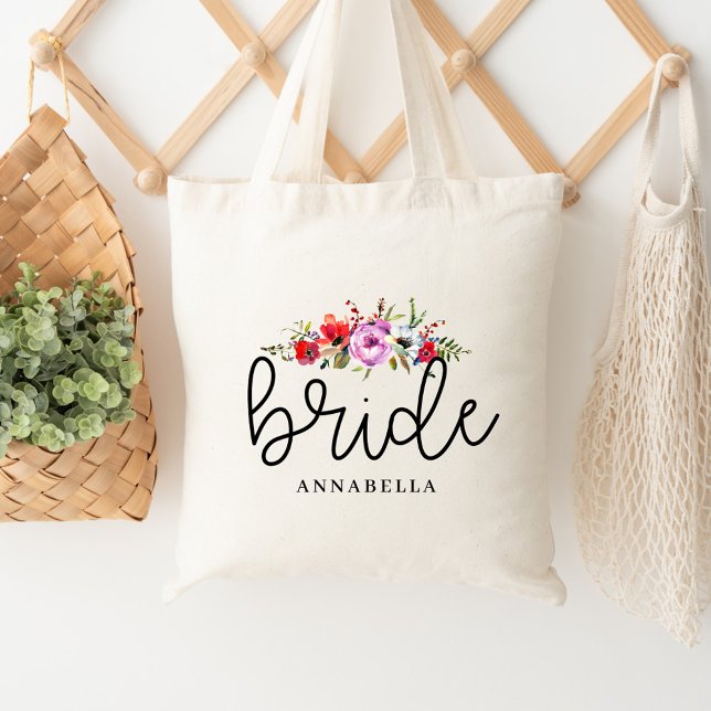 Bolso De Tela Tote Floral Bouquet Bride (Subido por el creador)