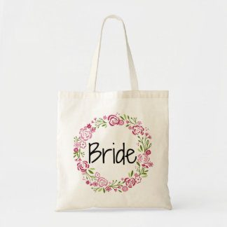 Bolso De Tela Tote floral de la novia hermosa
