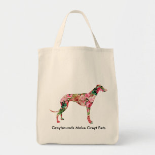 Bolso De Tela Tote floral de las compras del galgo