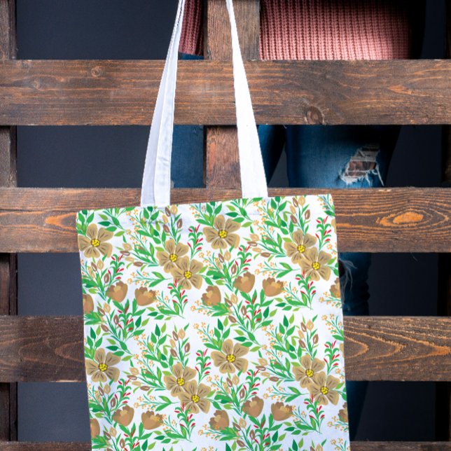 Bolso De Tela Tote floral de primavera (Subido por el creador)