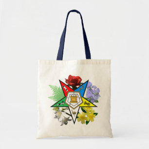 Bolso De Tela Tote floral del emblema de la estrella del este