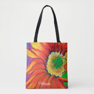 Bolso De Tela Tote floral del girasol brillante