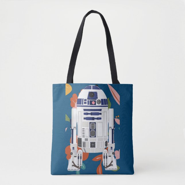 Bolso De Tela Tote Floral Droid (Anverso)