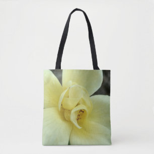 Bolso De Tela Tote floral en amarillo