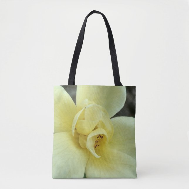Bolso De Tela Tote floral en amarillo (Anverso)