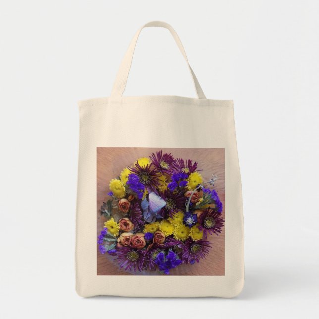 Bolso De Tela Tote Floral Fantasy Grocery (Frente)