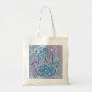 Bolso De Tela Tote Floral Hamsa