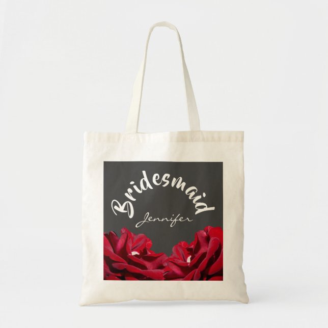 Bolso De Tela Tote floral modificado para requisitos (Frente)