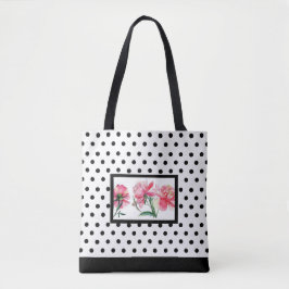Bolso De Tela Tote floral Polka dot