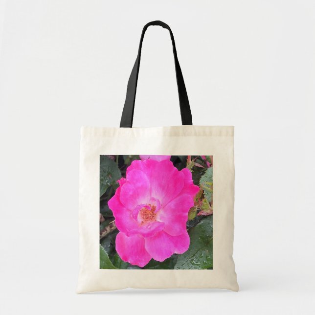 Bolso De Tela tote floral púrpura de greyforaday (Frente)