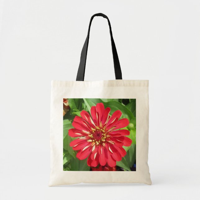 Bolso De Tela tote floral rojo greyforaday (Frente)