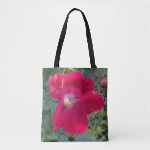 Bolso De Tela tote floral rojo greyforaday