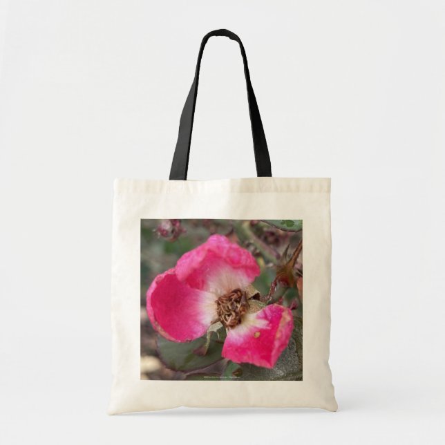 Bolso De Tela tote floral rojo greyforaday (Frente)
