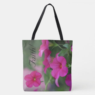Bolso De Tela Tote floral rosa-bolso