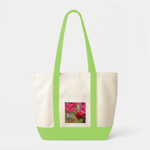 Bolso De Tela Tote floral, Wildflowers rosados, natural/cal