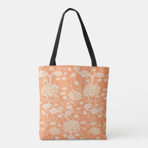 Bolso De Tela Tote floral William Morris Naranja