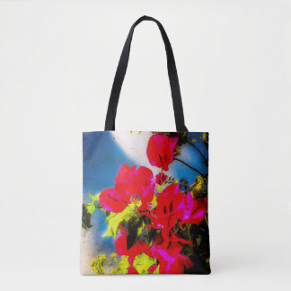 Bolso De Tela Tote Flores Brillantes