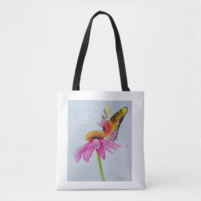 Bolso De Tela Tote florido (Anverso)