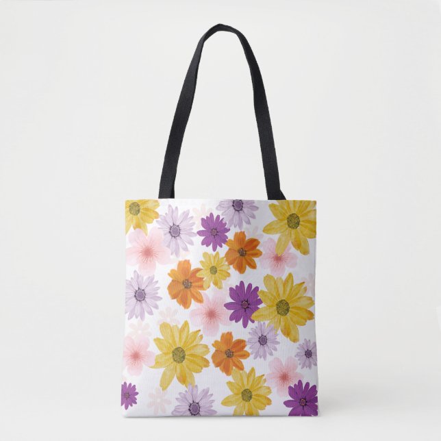Bolso De Tela Tote florido (Anverso)