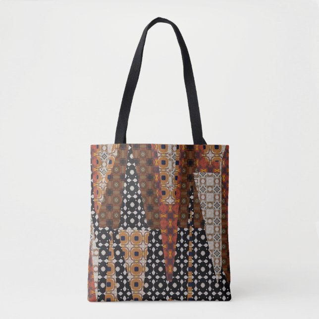 Bolso De Tela Tote Florillas Designer (Anverso)