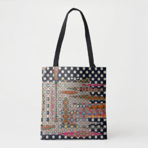 Bolso De Tela Tote Florillas Designer
