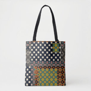 Bolso De Tela Tote Florillas Designer