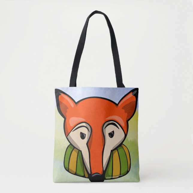 Bolso De Tela Tote Fox reflexivo (Anverso)