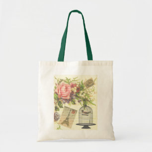 Bolso De Tela Tote francés de las compras del jardín