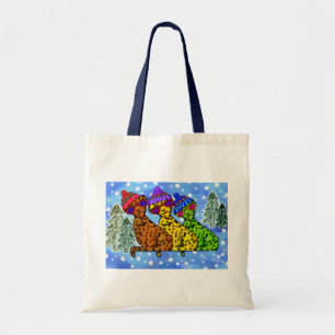 Bolso De Tela Tote fresco de la lona del día de la nieve de los
